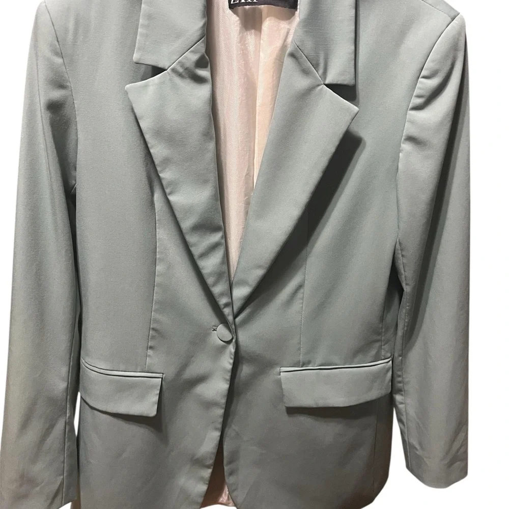 Zara Women's Mint Blazer - Picture 3 of 4